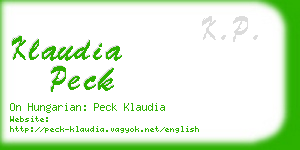 klaudia peck business card